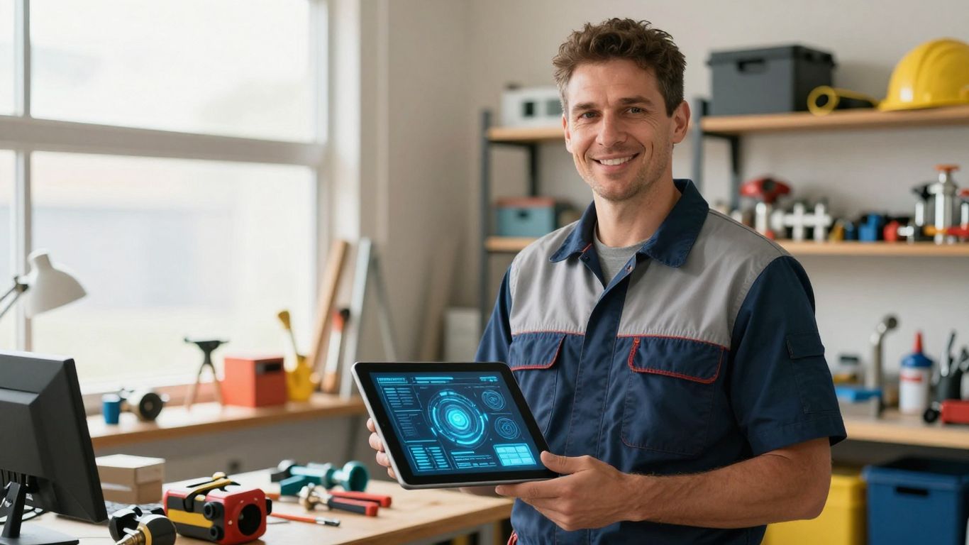 Plumber using AI tools in Australia