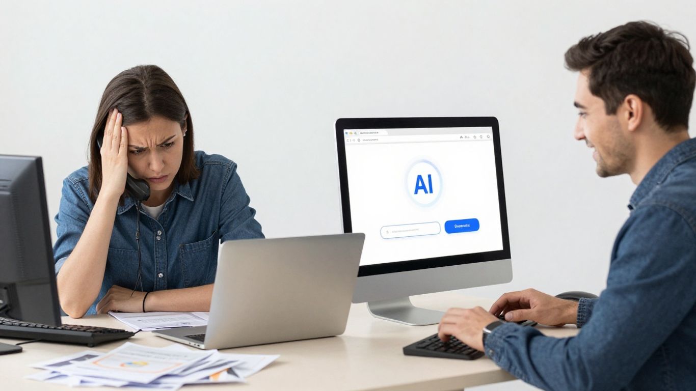 Customer satisfaction with fast AI response versus slow traditional service.