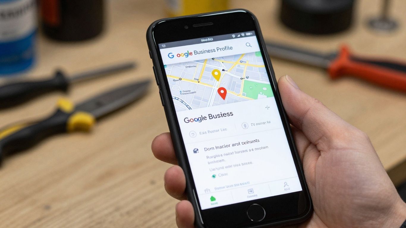 Google Business Profile setup on a smartphone
