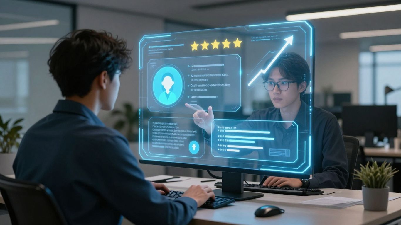 AI automating Google reviews for business reputation.
