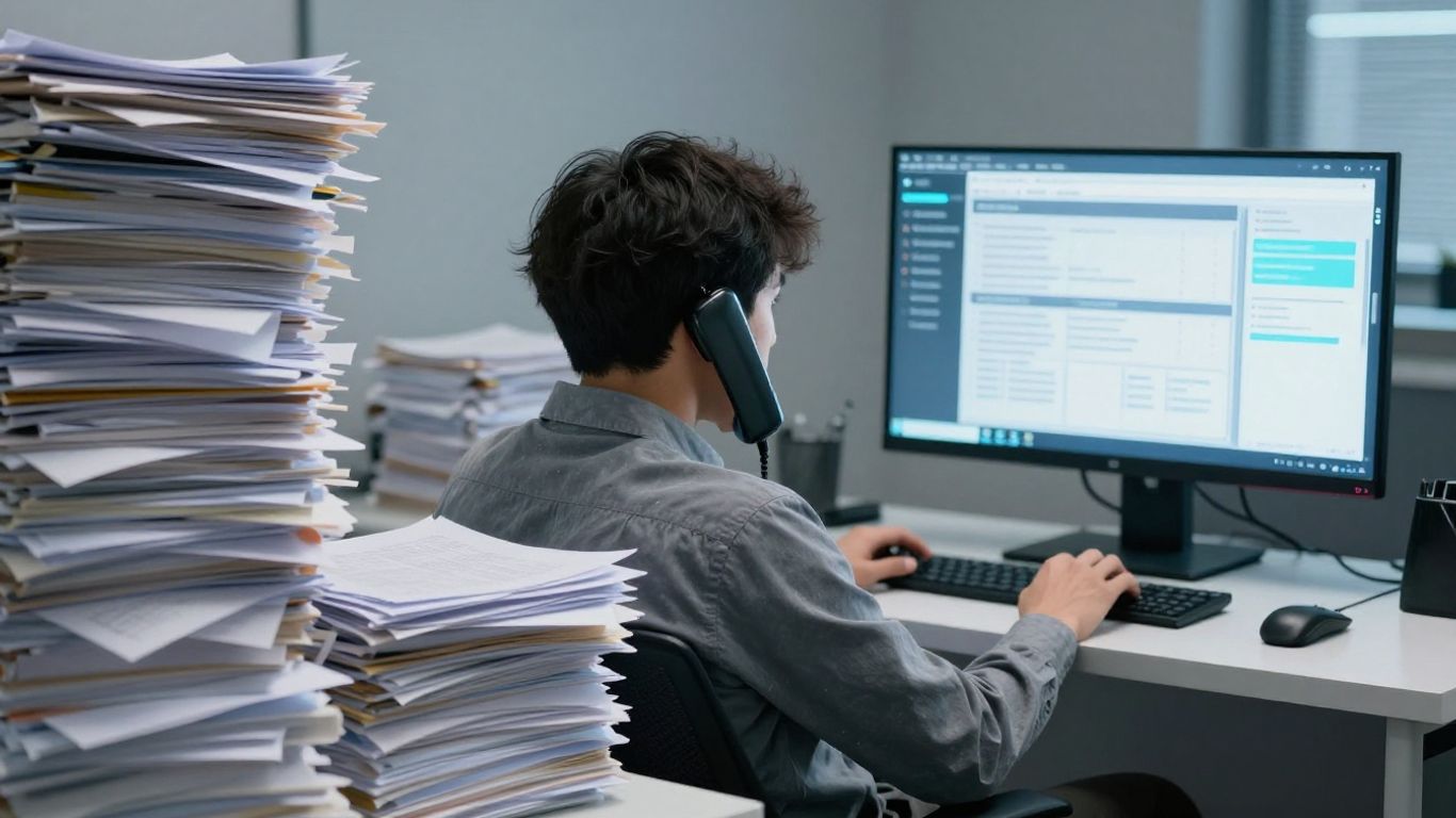 AI efficiency versus manual chaos in business lead follow-up.