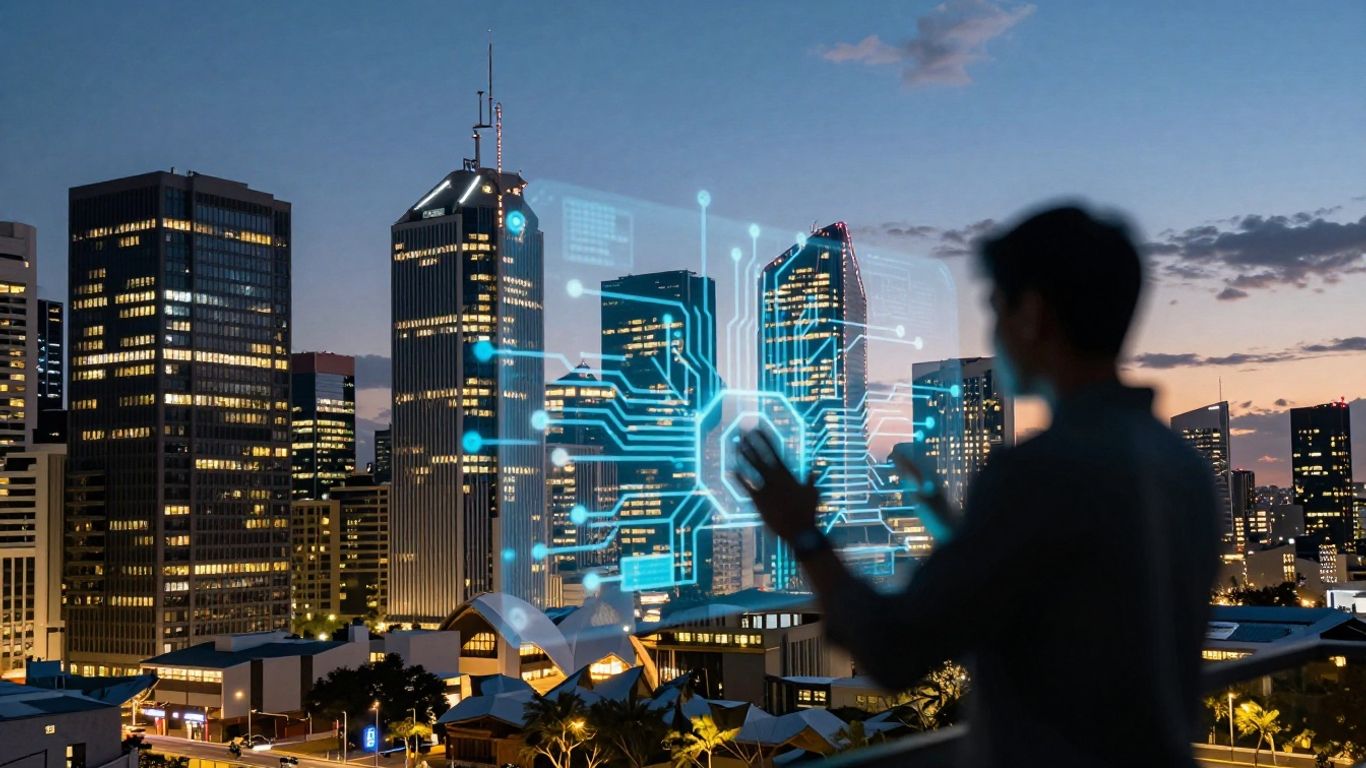 AI transforming Australian small businesses visually.