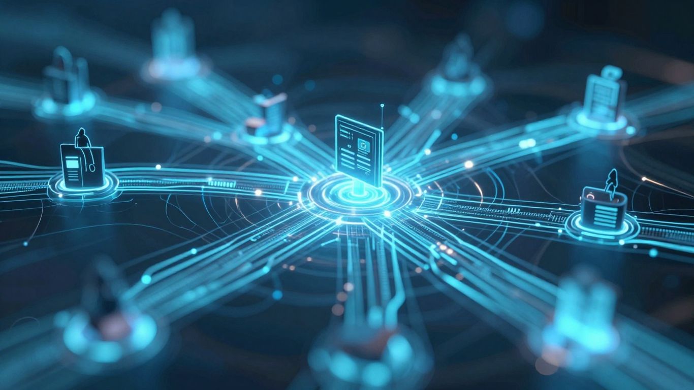 AI funnels and pipelines visualised as digital streams.